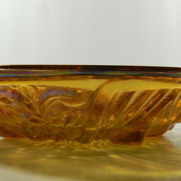 Carnival glass Indiana Killarney Pattern Divided relish nut candy dish plate - Picture 6 of 9